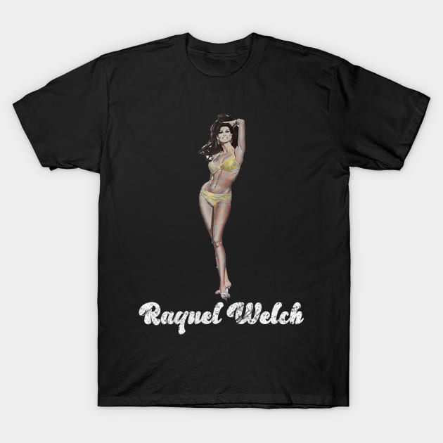 raquel welch monochrom T-Shirt by sungchengjie_art